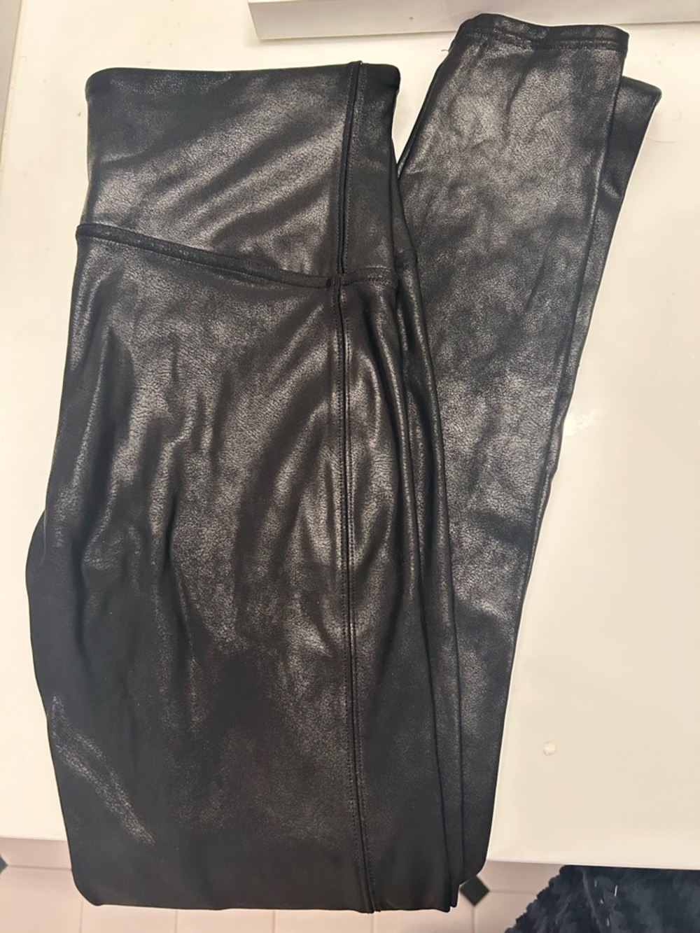 Spanx Black Faux Leather Leggings